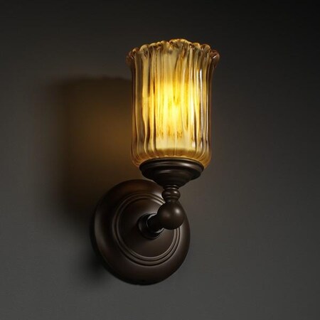 Justice Design Group GLA-8521-16-GLDC-CROM Veneto Luce Collection Tradition 1-Light Wall Sconce